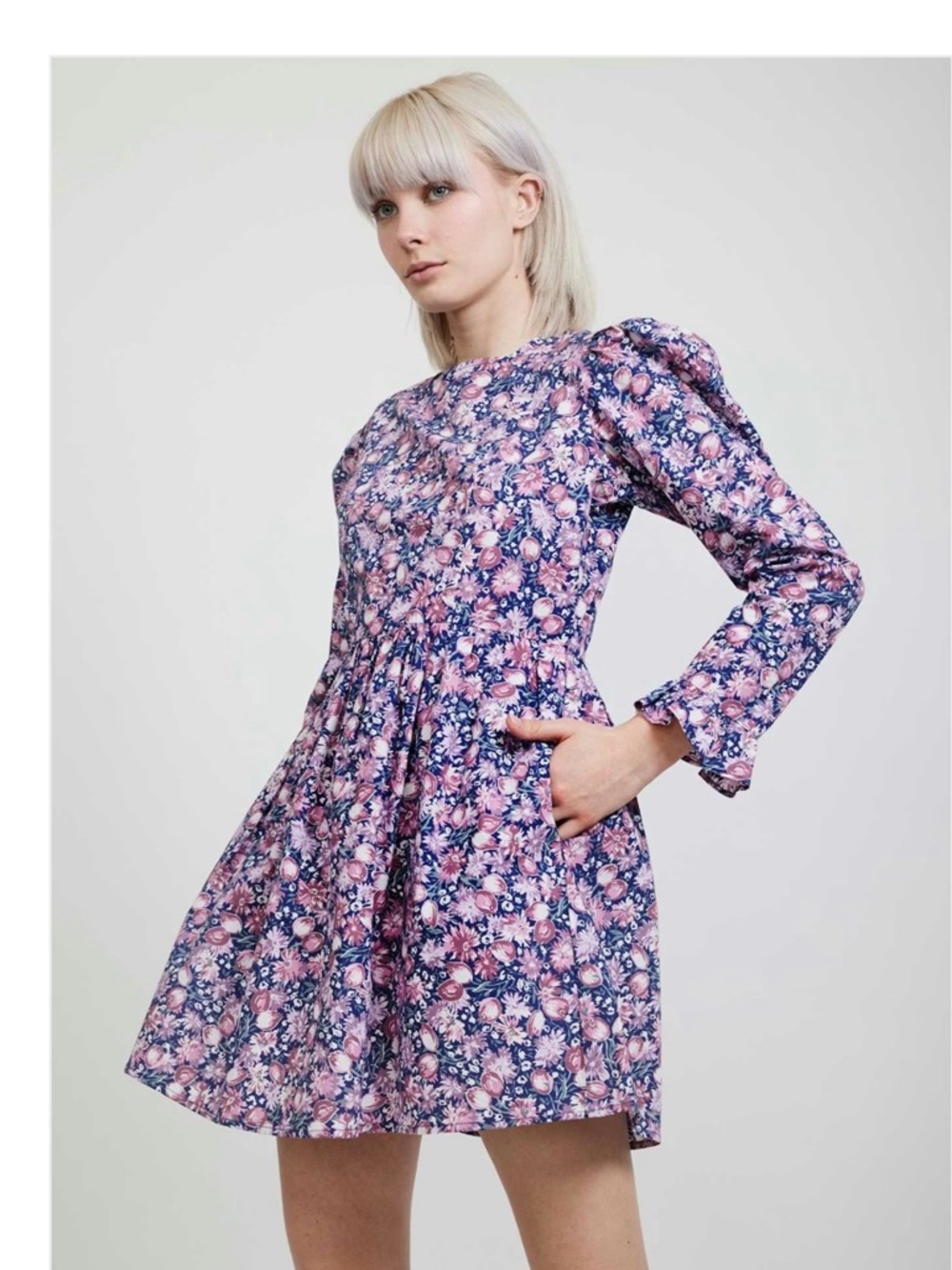 Batsheva x Laura Ashley Square Neck Mini Dress, size 8